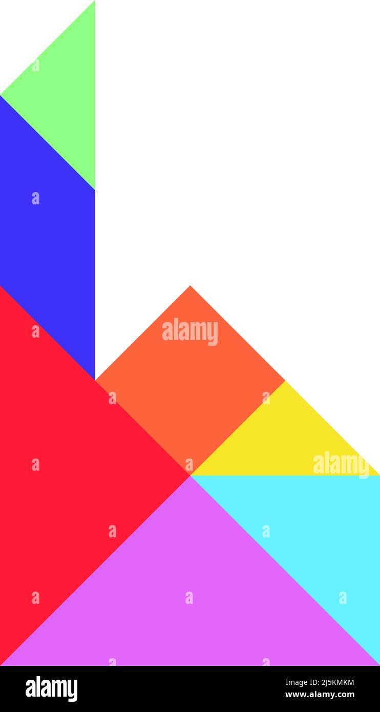 Color tangram puzzle in home shape on white background Vector Stock Vector Image Art Alamy
