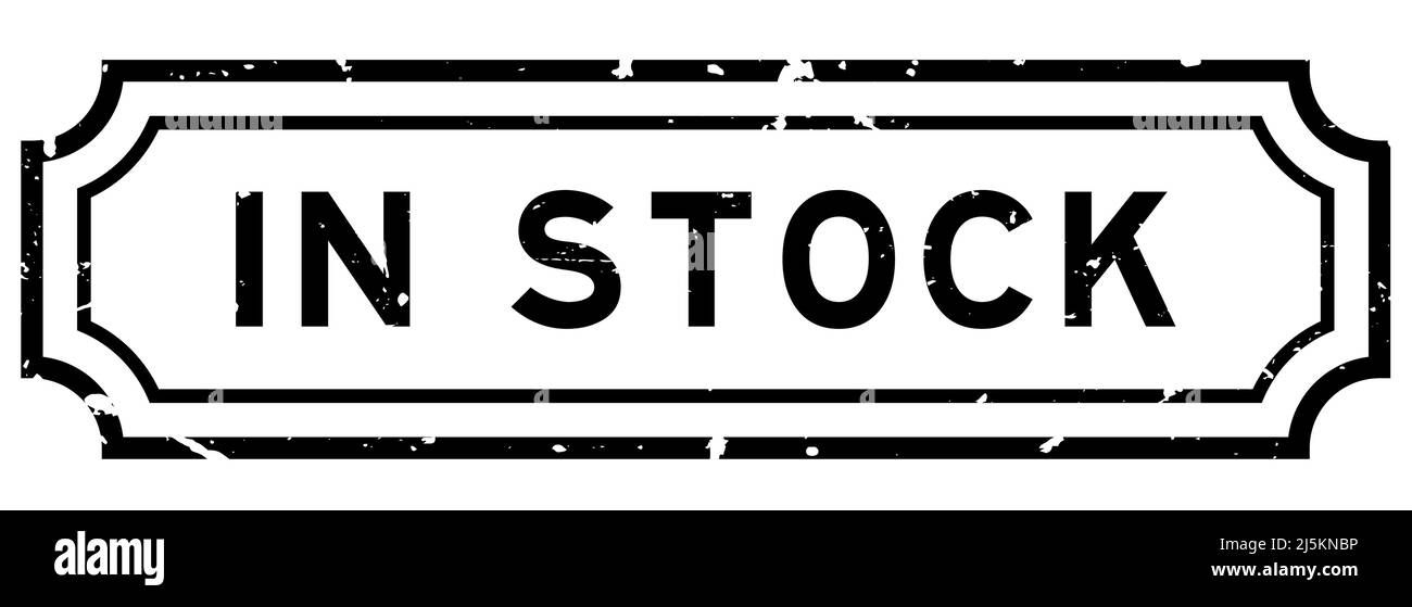 Grunge black in stock word rubber seal stamp on white background Stock ...