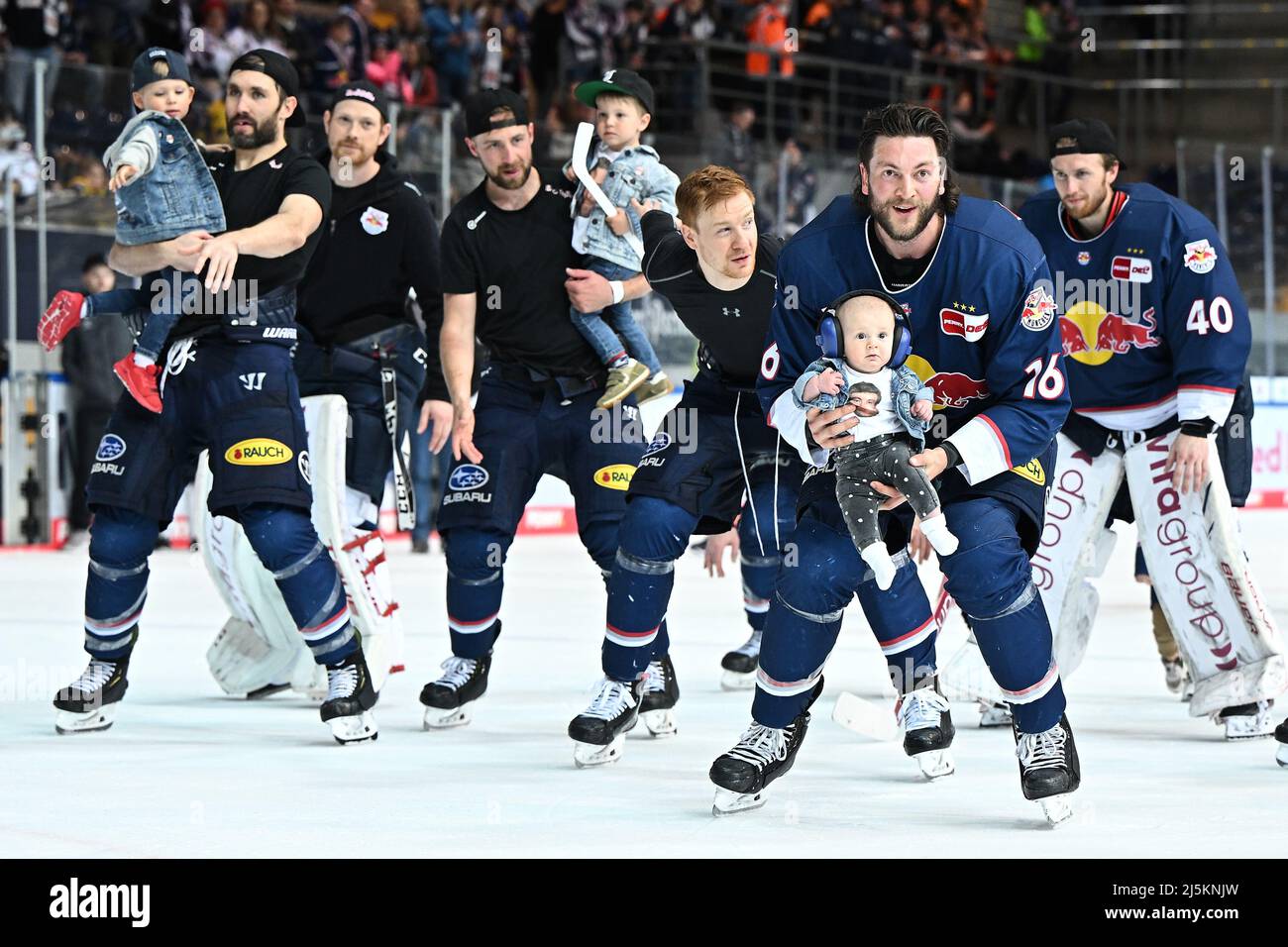 Munich, Germany. 24th Apr, 2022. Ice hockey DEL, EHC Red Bull München