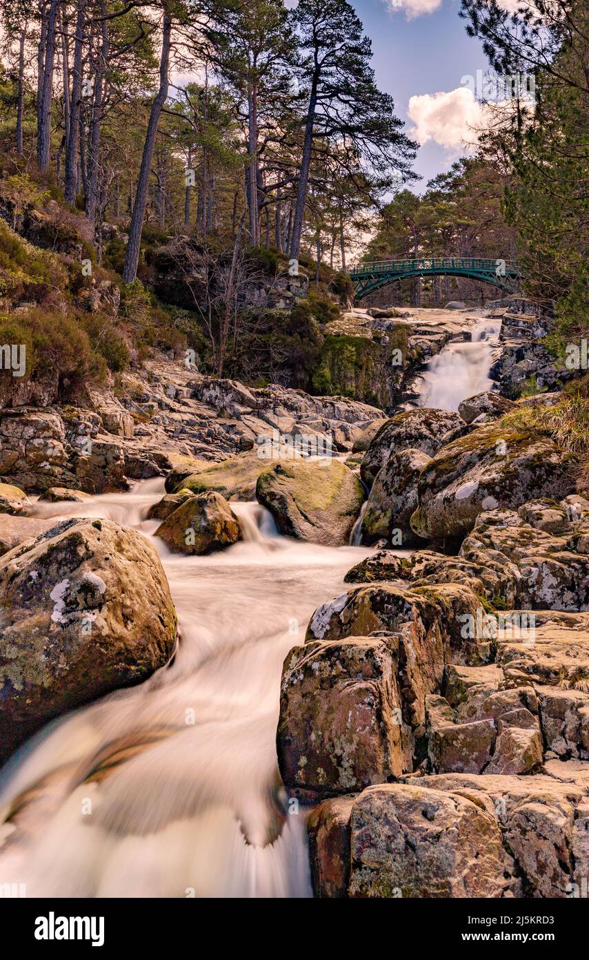 Garbh Allt Falls - Scotland Stock Photo