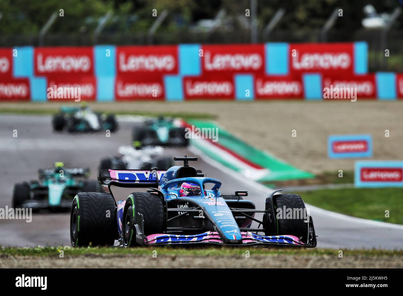 Imola, Italy. 24th Apr, 2022. Fernando Alonso (ESP) Alpine F1 Team A522. Emilia Romagna Grand Prix, Sunday 24th April 2022