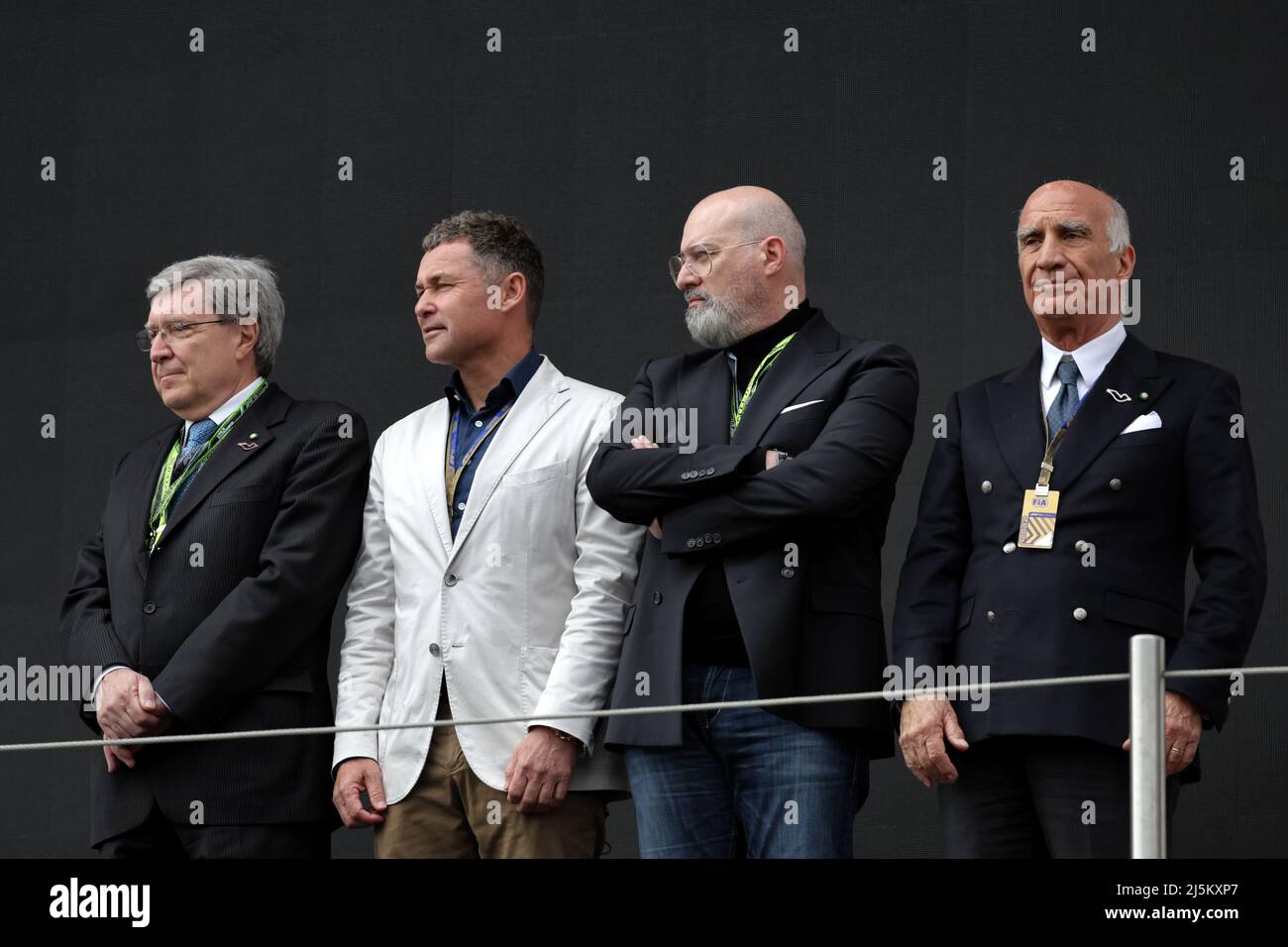 Podium dignitaries. 24.04.2022. Formula 1 World Championship, Rd 4, Emilia Romagna Grand Prix, Imola, Italy, Race Day.  Photo credit should read: XPB/Press Association Images. Stock Photo