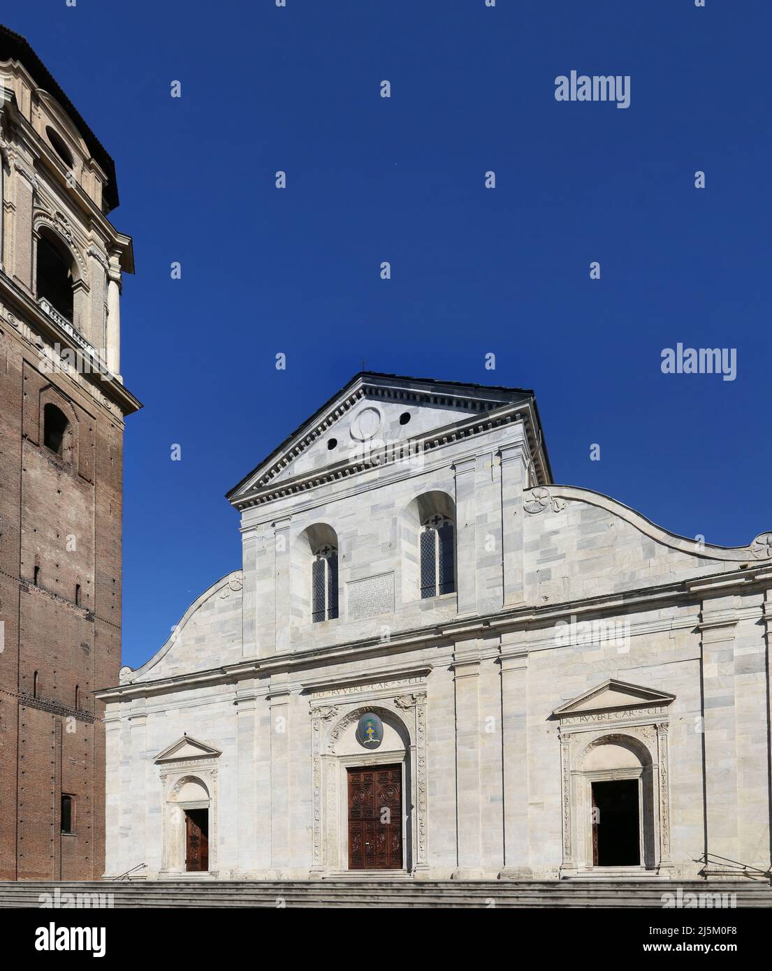 facade of the Turin Cathedral in Northern Italy where the famous holy