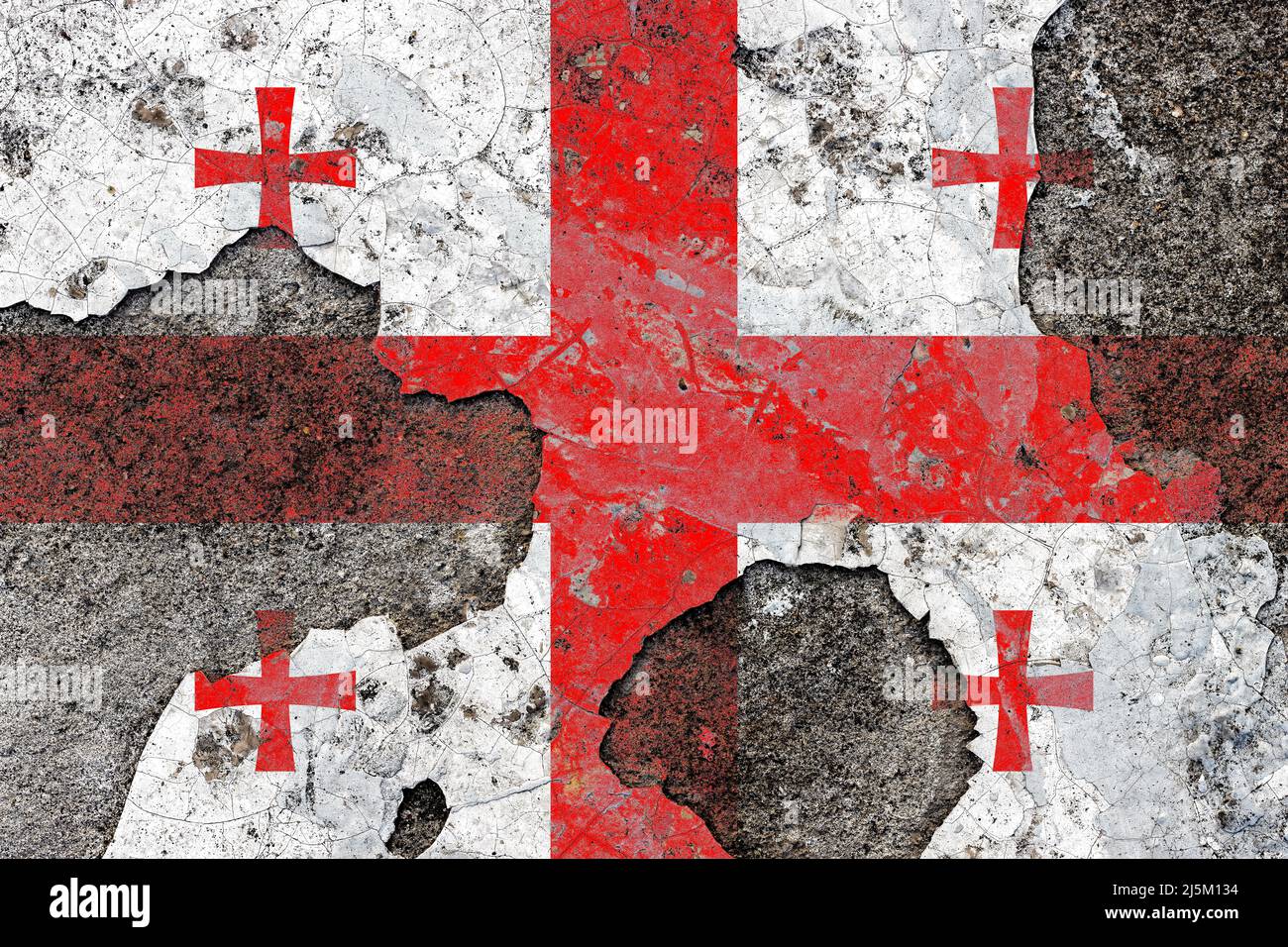 Georgia flag on a damaged old concrete wall surface Stock Photo - Alamy