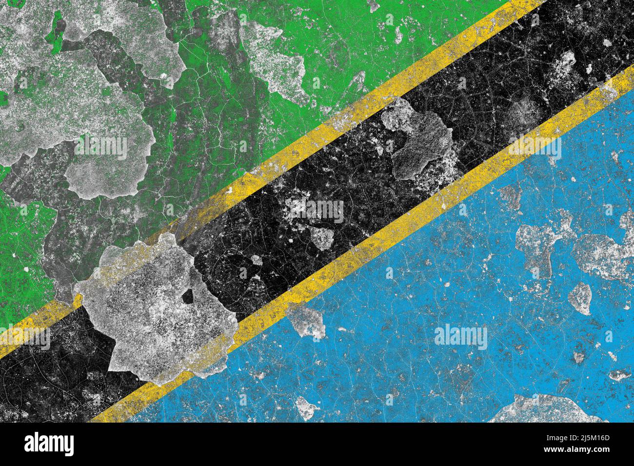 Tanzania flag on a damaged old concrete wall surface Stock Photo - Alamy