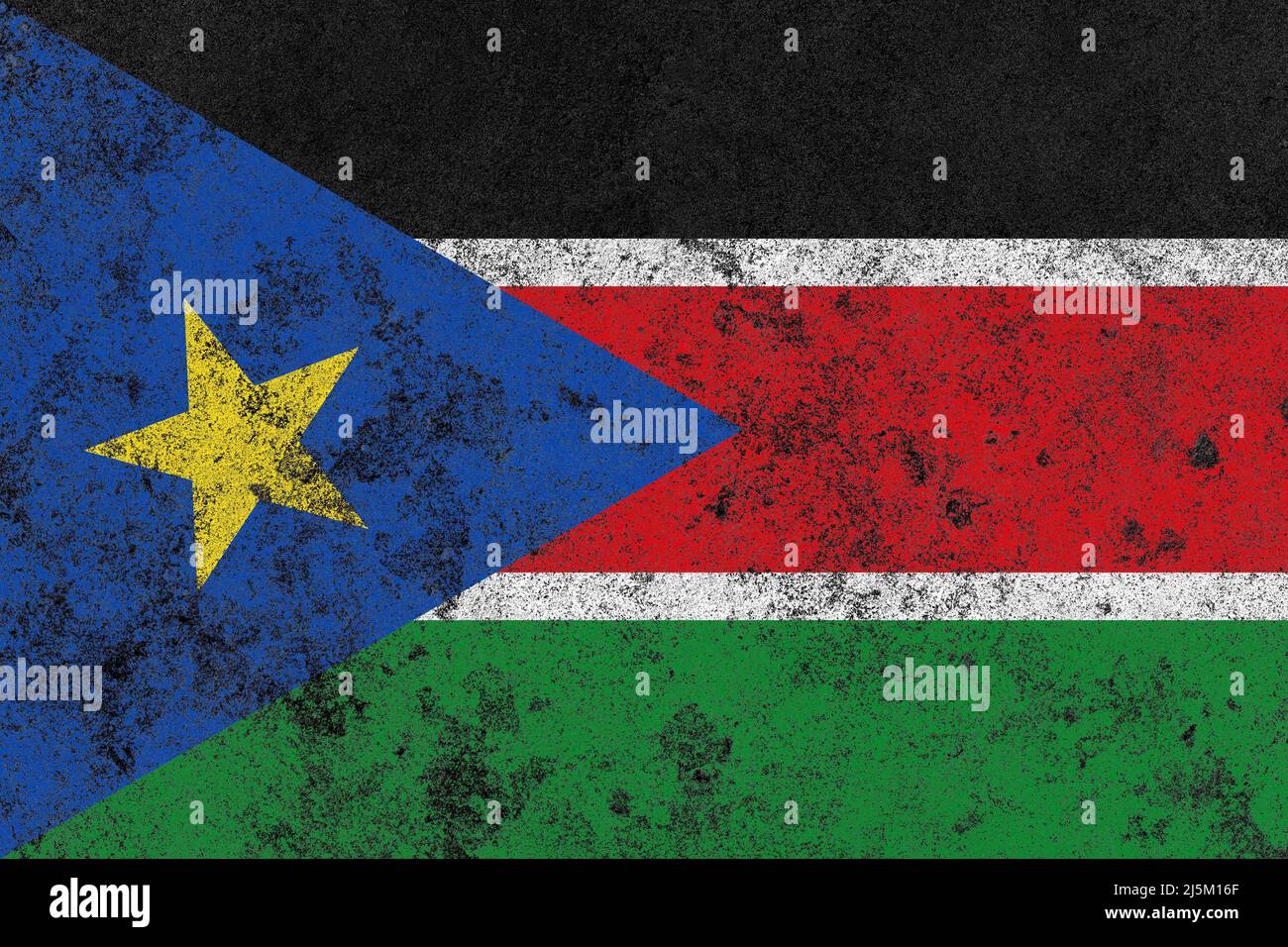 South sudan flag on a damaged old concrete wall surface Stock Photo - Alamy