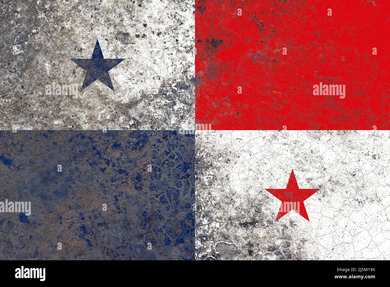 Panama flag on a damaged old concrete wall surface Stock Photo - Alamy