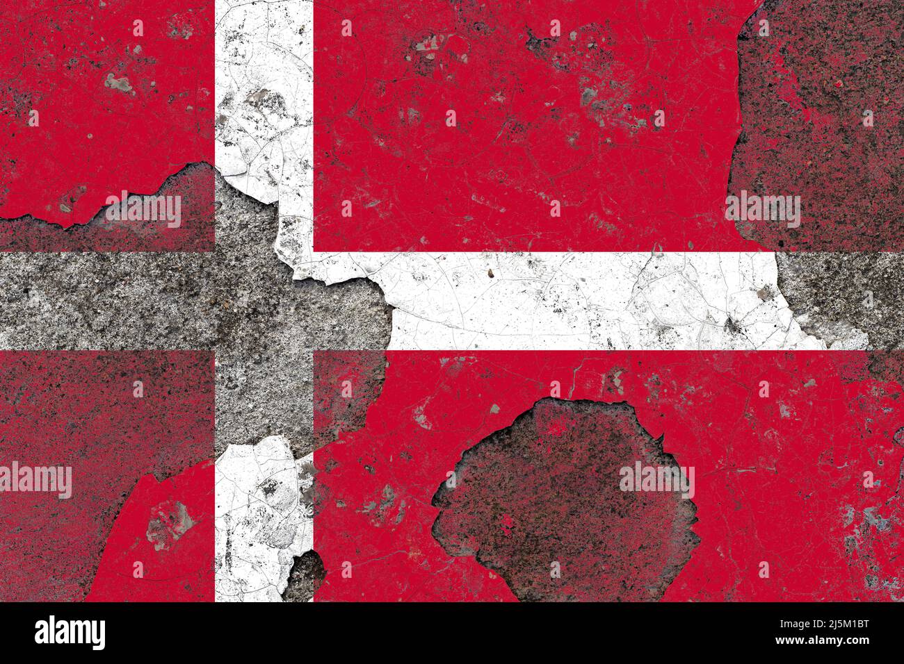 Denmark flag on a damaged old concrete wall surface Stock Photo - Alamy