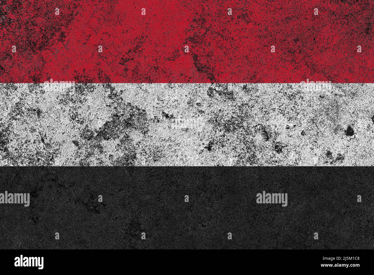 Yemen flag on a damaged old concrete wall surface Stock Photo - Alamy