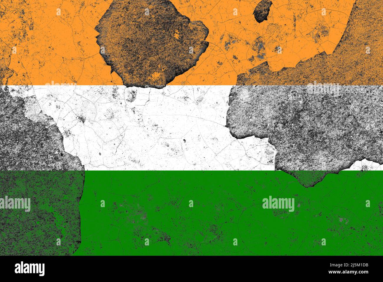 India flag on a damaged old concrete wall surface Stock Photo - Alamy