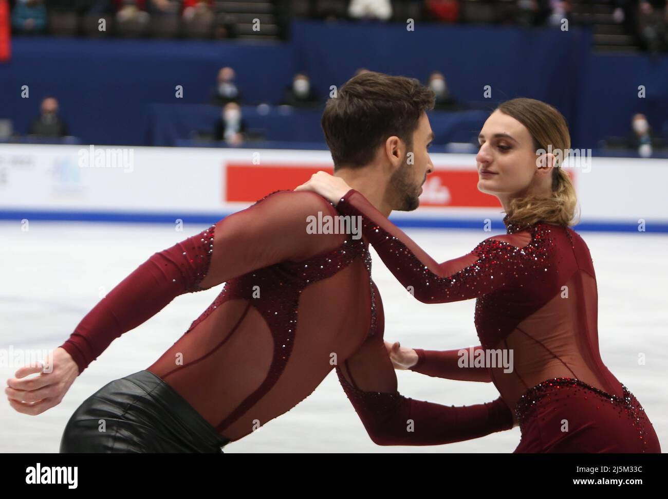 Gabriella Papadakis and Guillaume Cizeron of France during the ISU