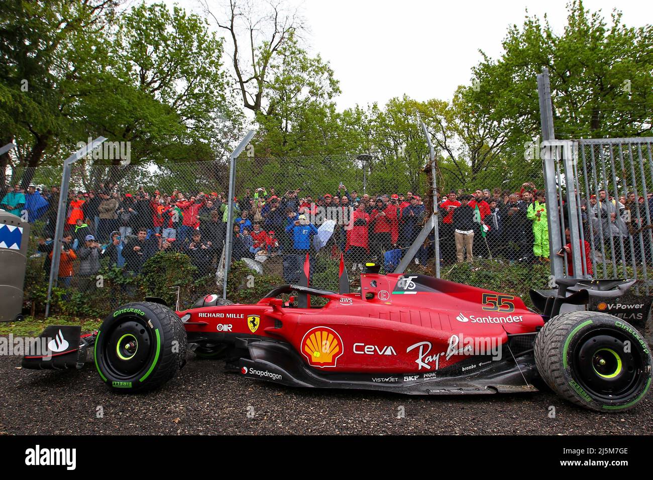 Enzo e Dino Ferrari Circuit, Imola, Italy, April 24, 2022, Carlos Sainz ...