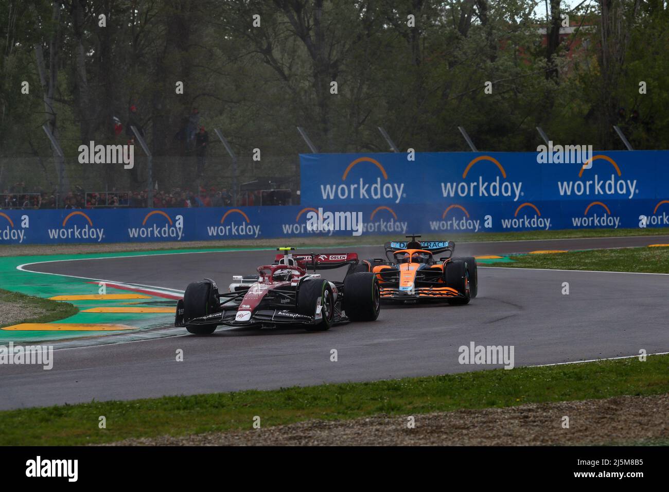 Enzo e Dino Ferrari Circuit, Imola, Italy, April 24, 2022, Guanyu Zhou ...