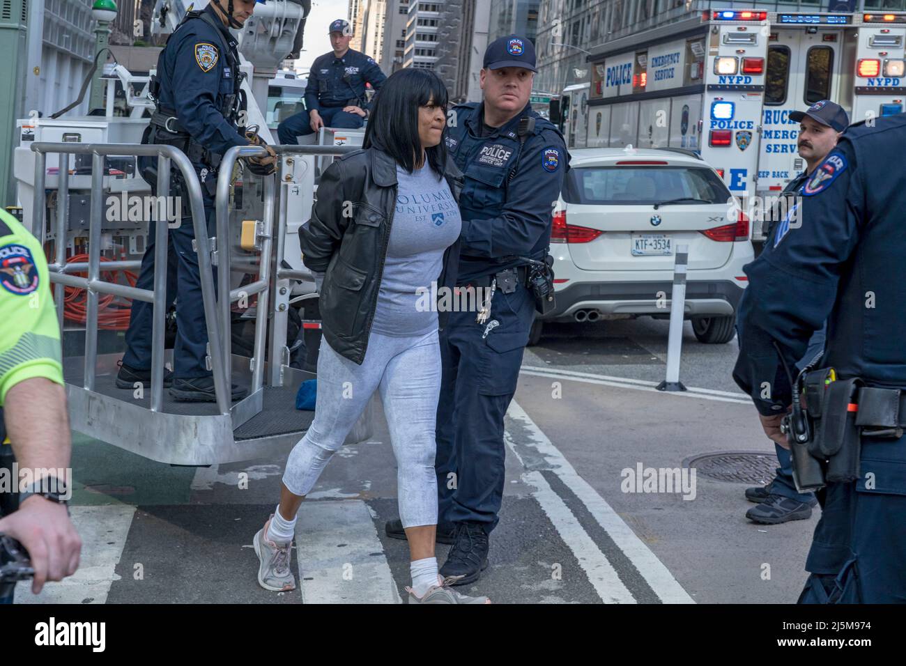 New York Police Department (NYPD) officers members of the Emergency ...