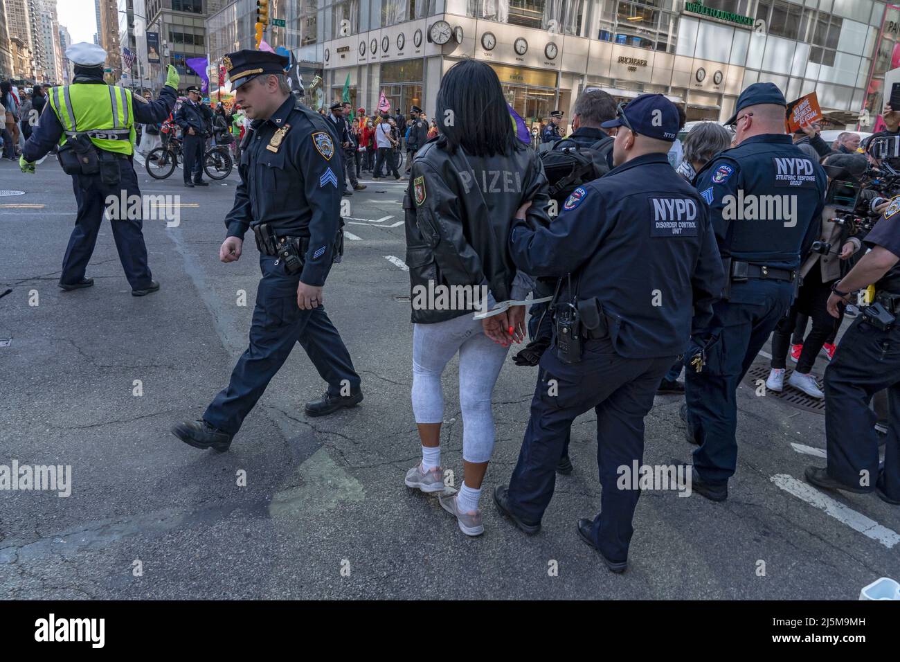 New York Police Department (NYPD) officers members of the Emergency ...