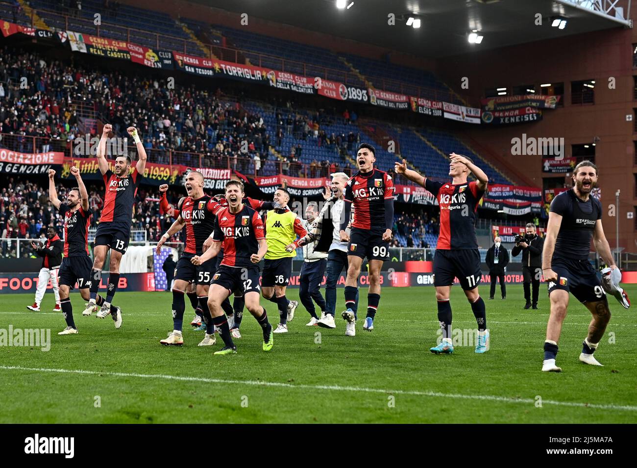 Genoa, Italy. 24 April 2022. Morten Frendrup of Genoa CFC in