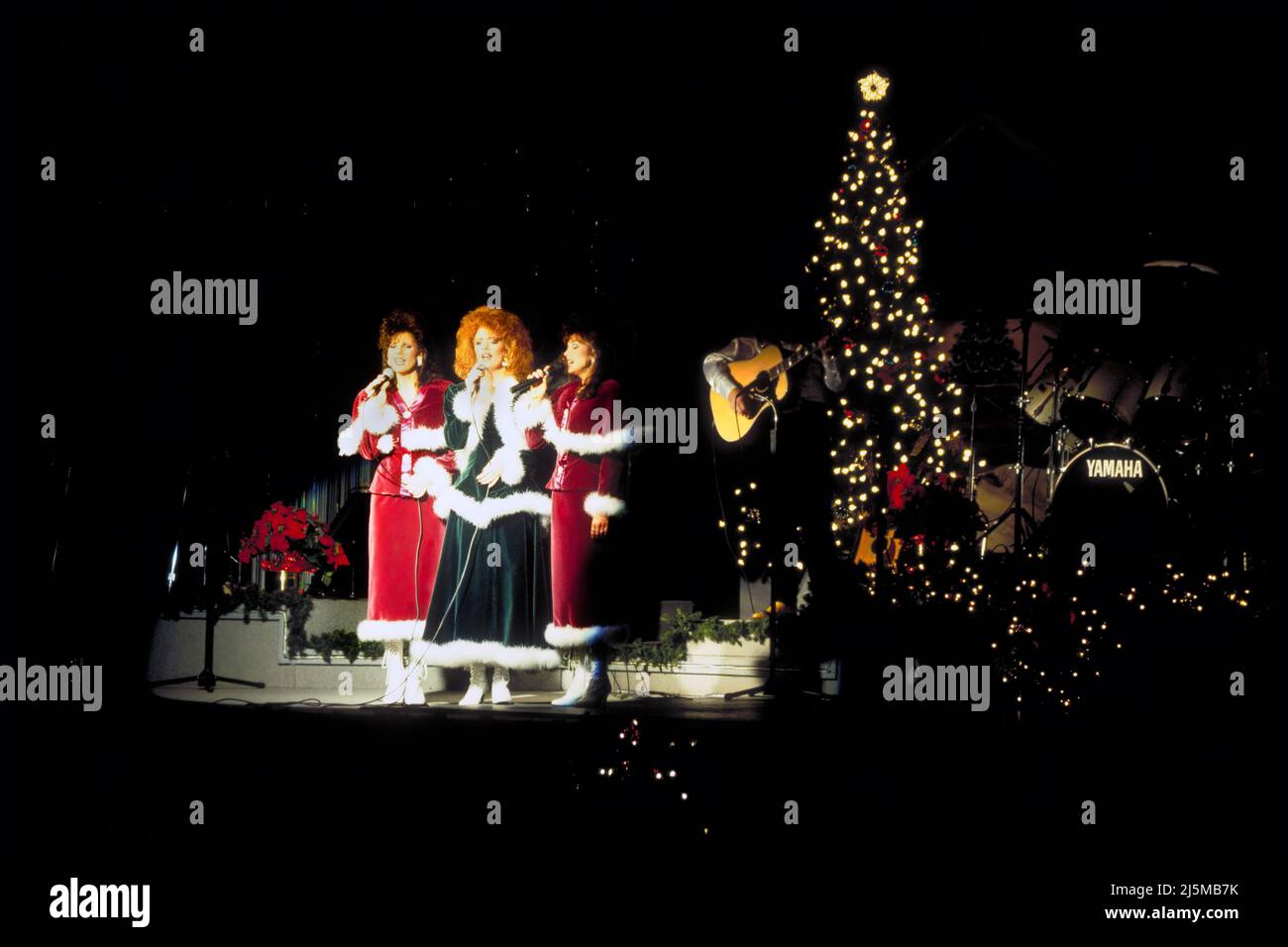 Branson, Missouri USA December 3, 1993: On stage at the Baldknobbers Hillbilly Jamboree for their Christmas show. Stock Photo