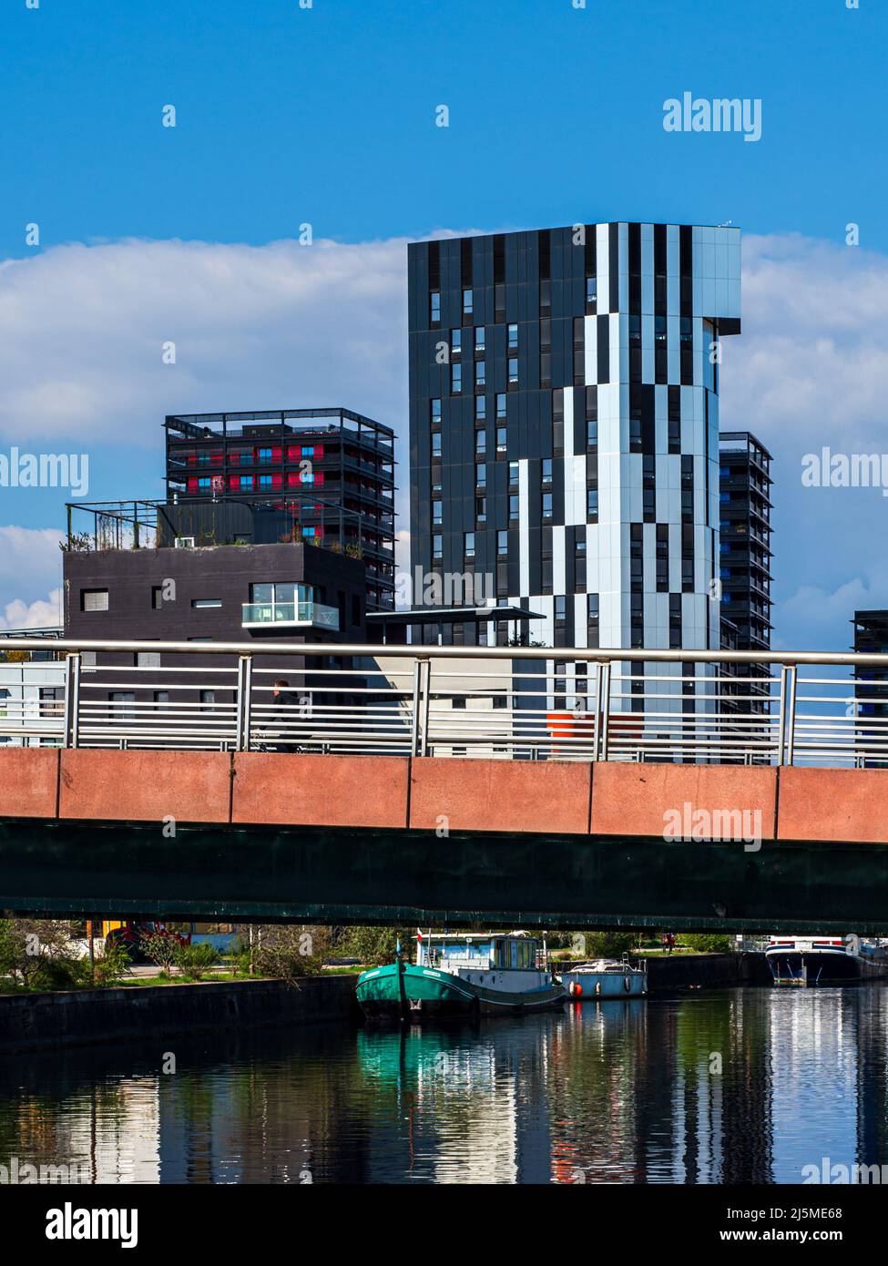 New modern highrise residential apartments in Strasbourg. France Stock