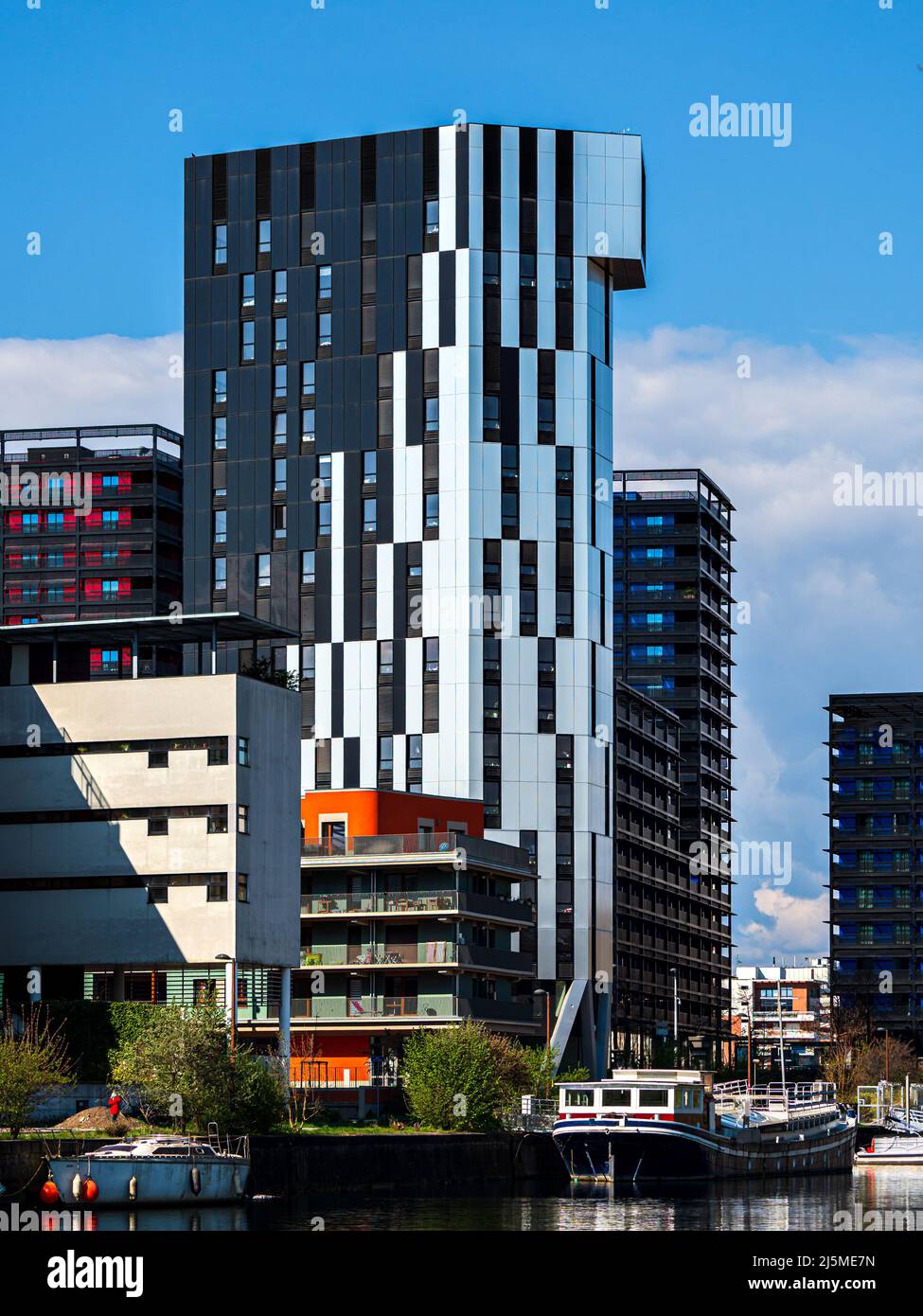 New modern highrise residential apartments in Strasbourg. France Stock