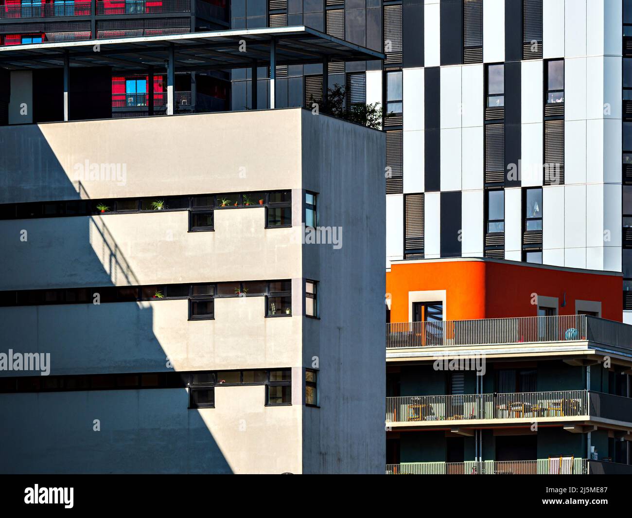 New modern highrise residential apartments in Strasbourg. France Stock