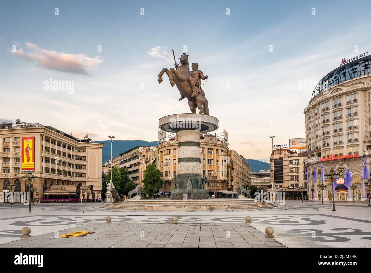 Monument of Alexander the Great Makedonski at the Macedonian Square in ...