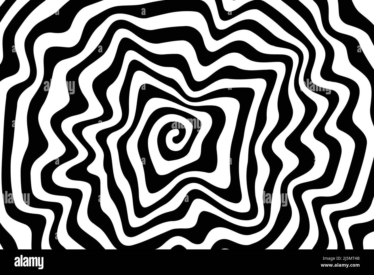Swirl hypnotic black and white spiral. Monochrome abstract background.  Vector flat geometric  design for banner, website  Stock Vector Image & Art - Alamy