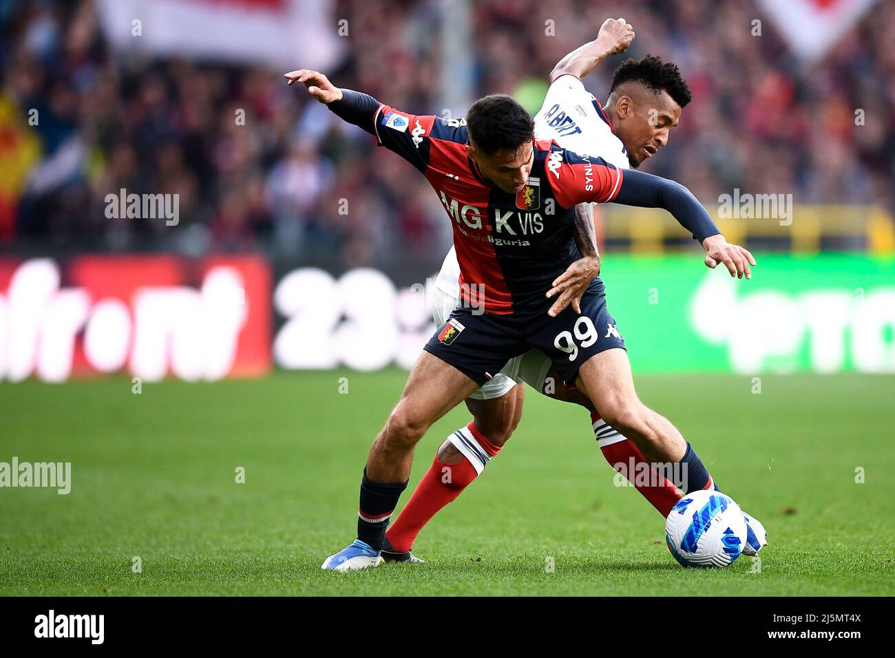 Genoa, Italy. 24 April 2022. Morten Frendrup of Genoa CFC in