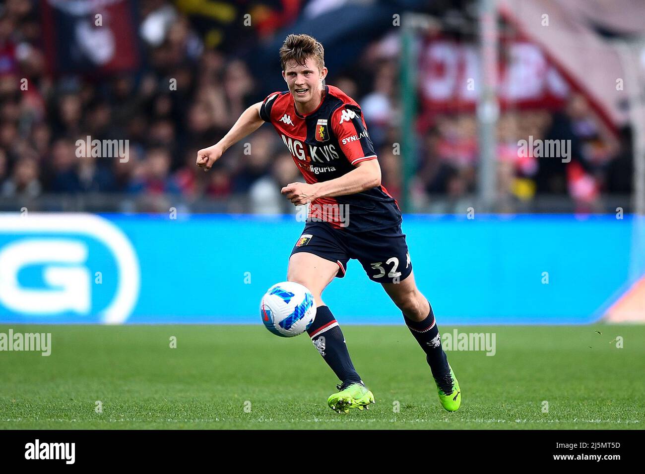 Genoa, Italy. 24 April 2022. Morten Frendrup of Genoa CFC in