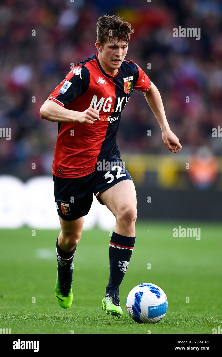 Genoa, Italy. 24 April 2022. Morten Frendrup of Genoa CFC in