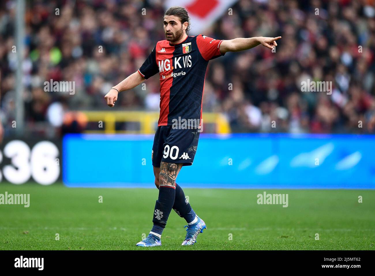 Genoa, Italy. 24 April 2022. Morten Frendrup of Genoa CFC in