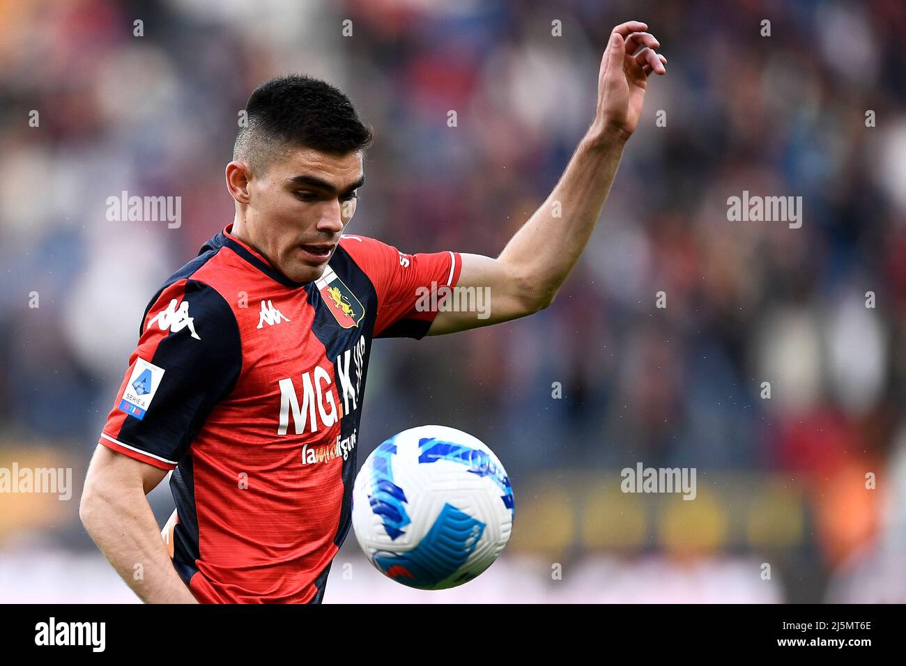 Genoa, Italy. 24 April 2022. during the Serie A football match