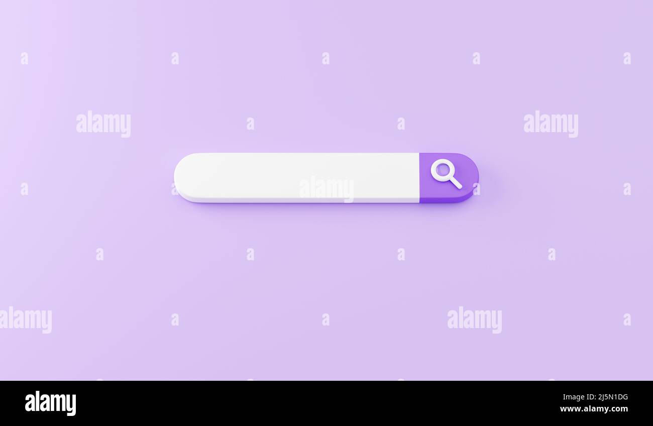 Web search bar 3d render - illustration of white website form for ...