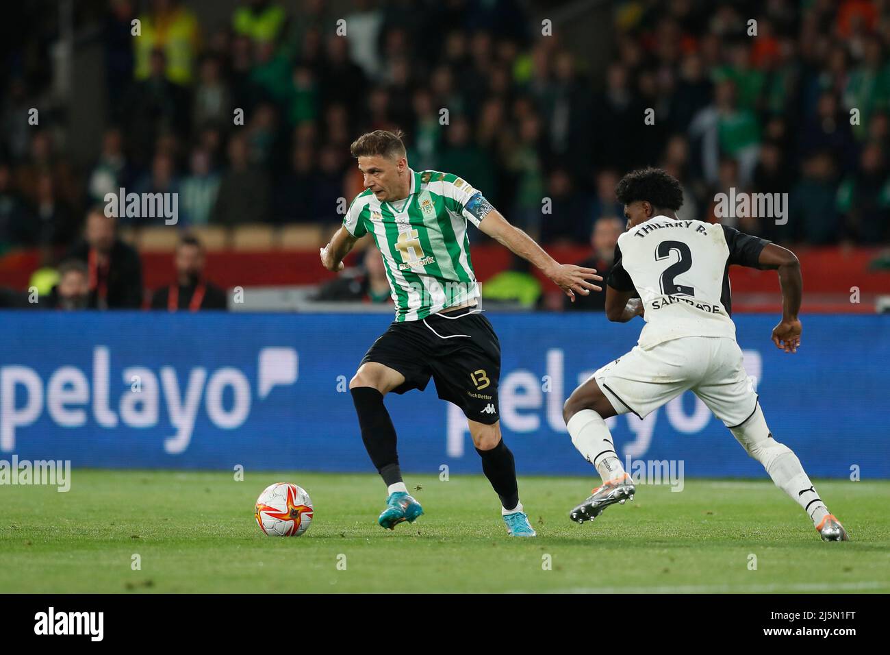 Gabriel Paulista of Valencia CF during the Copa del Rey match between Real  Betis and Valencia CF played at La Cartuja Stadium on April 23, 2022 in  Sevilla, Spain. (Photo by Antonio