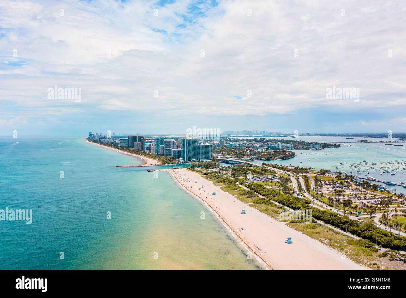 Panoramic view of Miami in South Florida Stock Photo