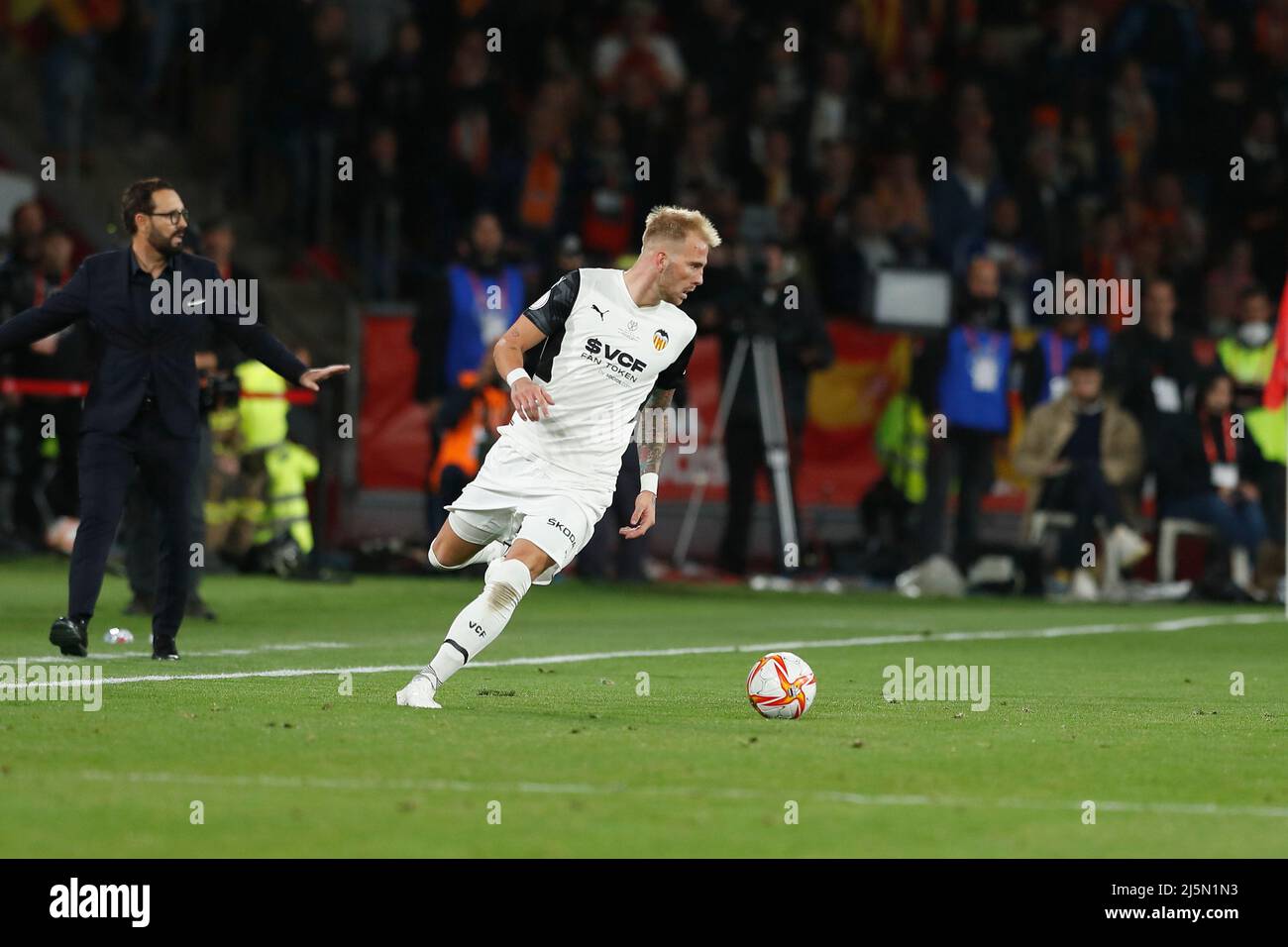 Sevilla, Spain. 23rd Apr, 2022. Gabriel Paulista (Valencia) Football/Soccer  : Spanish Copa del Rey Final match between Real Betis Balompie 1 (5-4) 1  Valencia CF at La Cartuja Stadium in Sevilla, Spain .