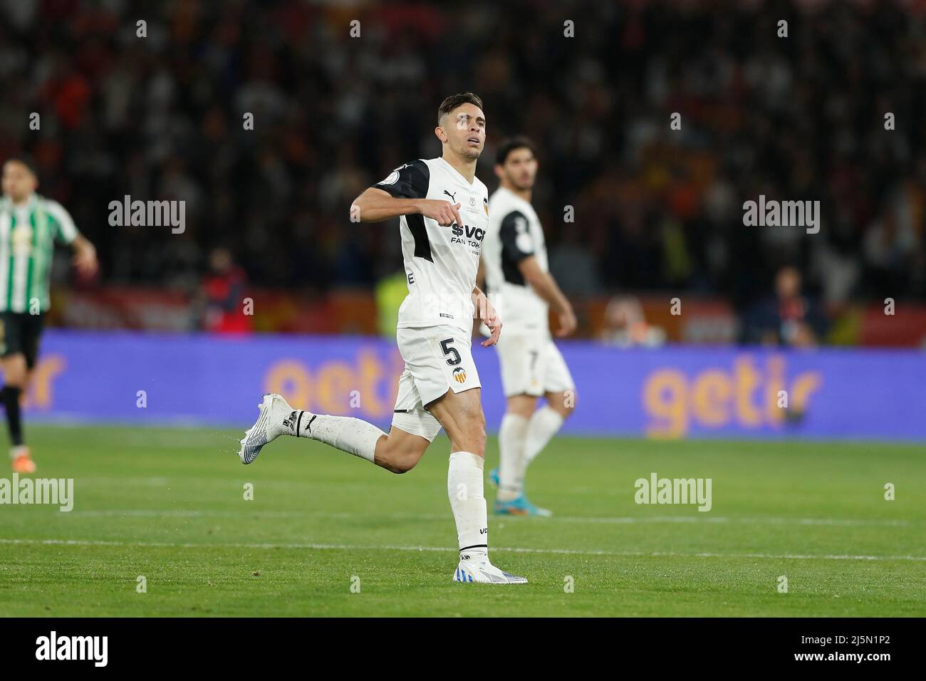 Sevilla, Spain. 23rd Apr, 2022. Gabriel Paulista (Valencia) Football/Soccer  : Spanish Copa del Rey Final match between Real Betis Balompie 1 (5-4) 1  Valencia CF at La Cartuja Stadium in Sevilla, Spain .