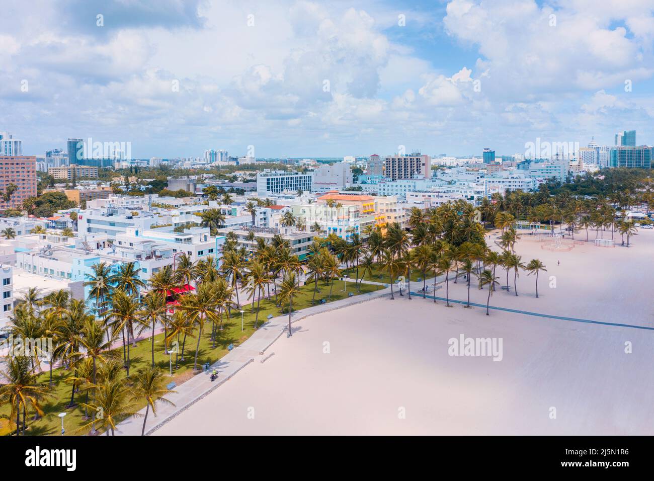 Art Deco district in Miami Beach in South Florida Stock Photo