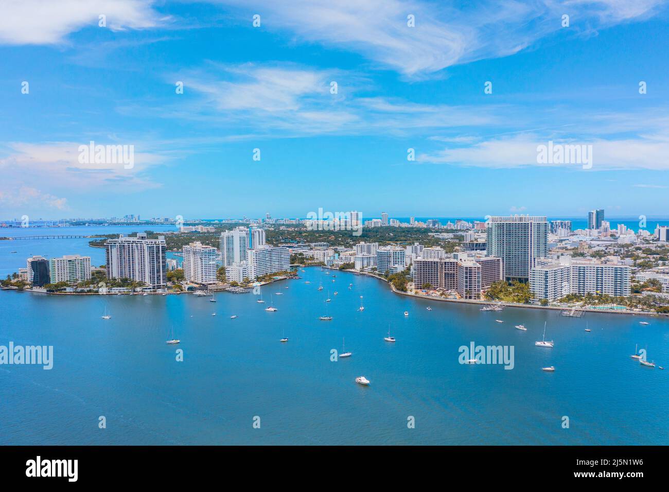 View of South Beach in Miami, Florida Stock Photo