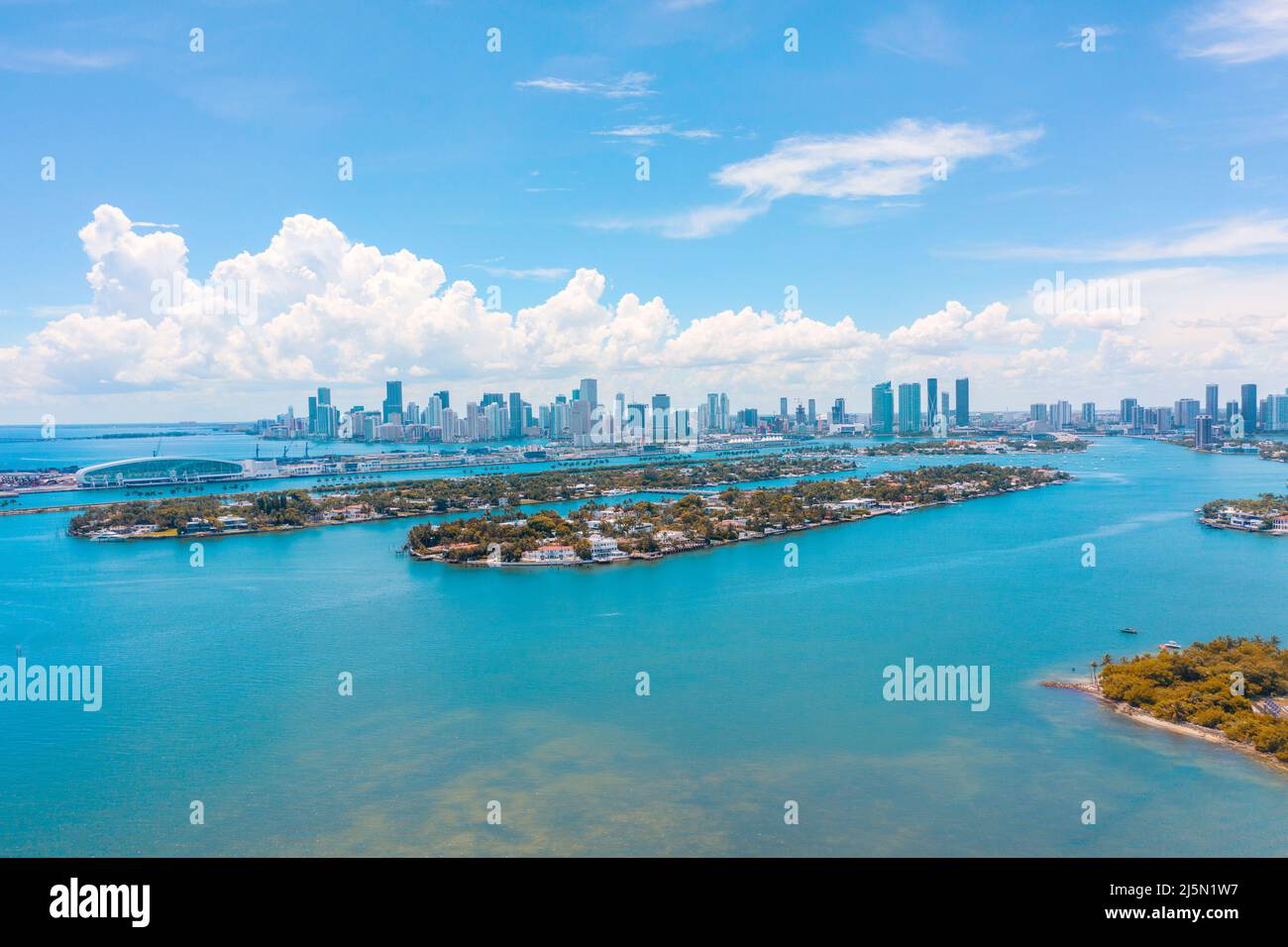Islands in Miami Beach Florida Stock Photo