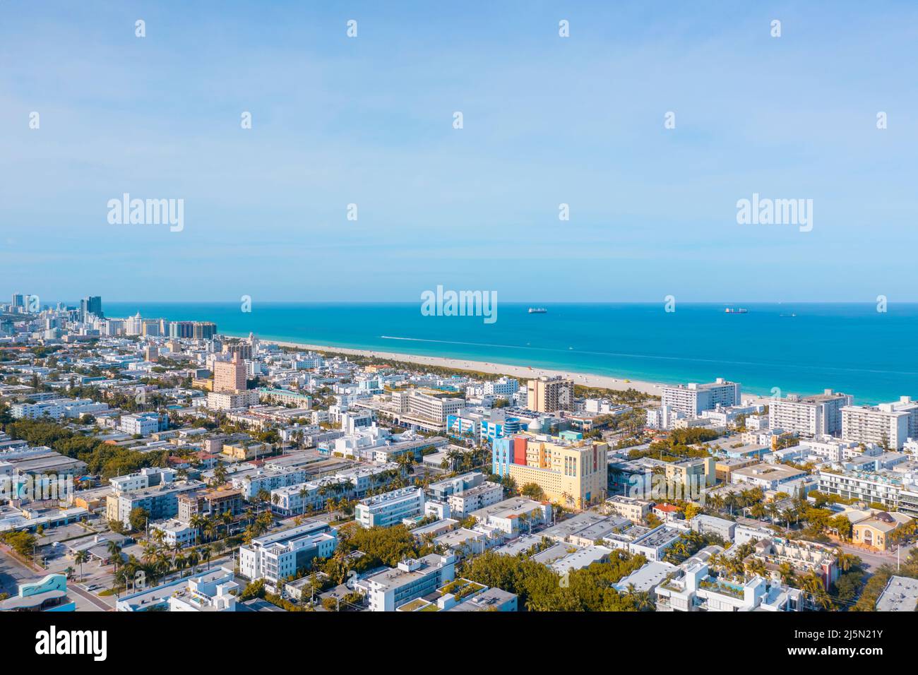 Art Deco district in Miami Beach, Florida Stock Photo