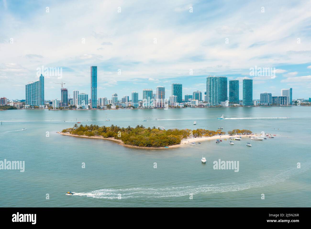 Biscayne Bay in Miami, Florida Stock Photo