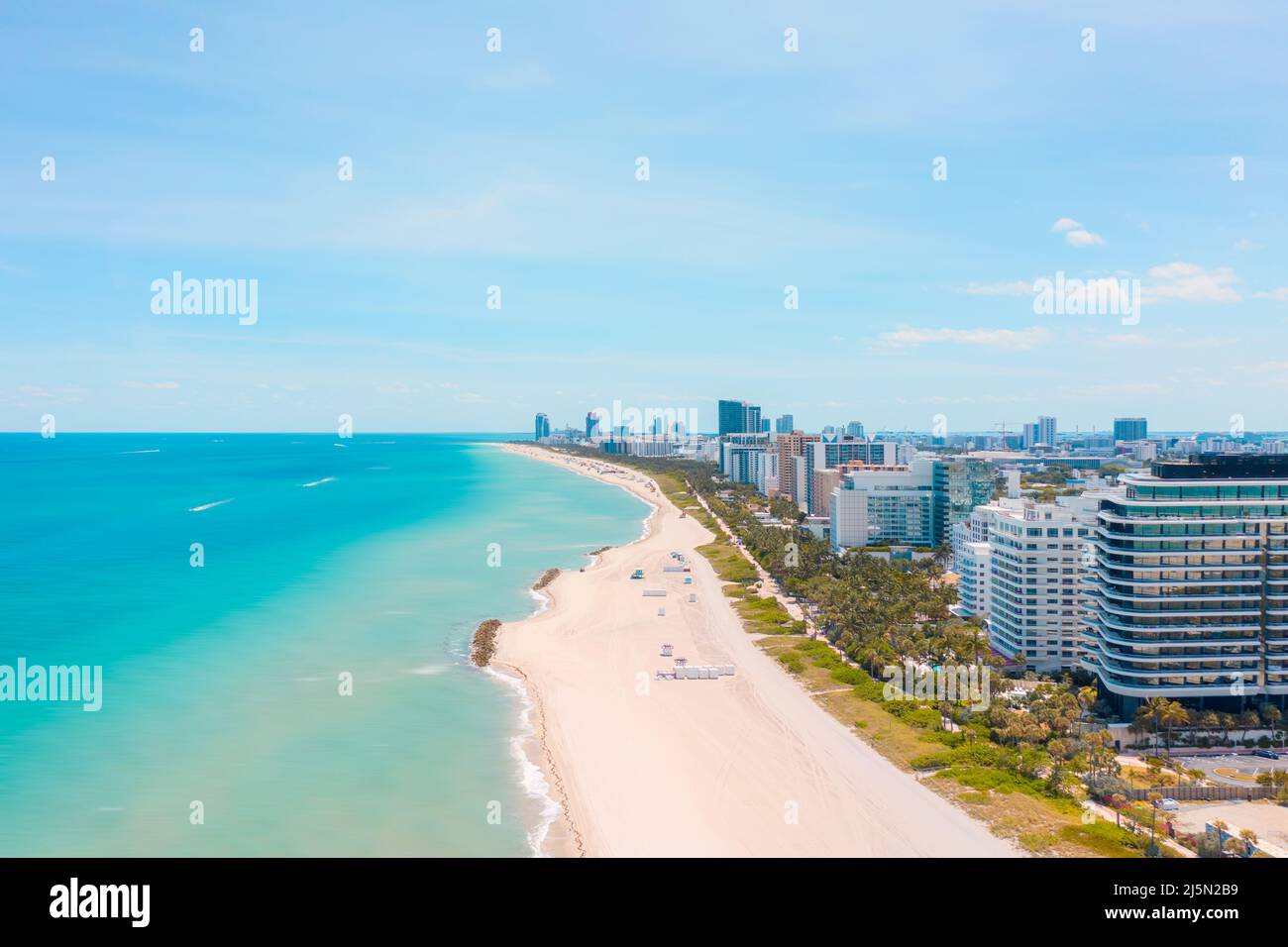 South Beach Hotels in Miami Beach Stock Photo