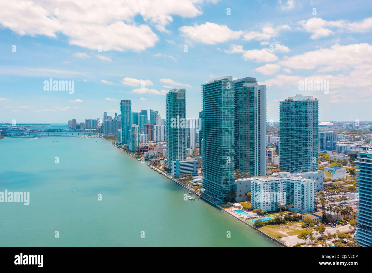 Luxury buildings in Edgewater Miami, Florida Stock Photo