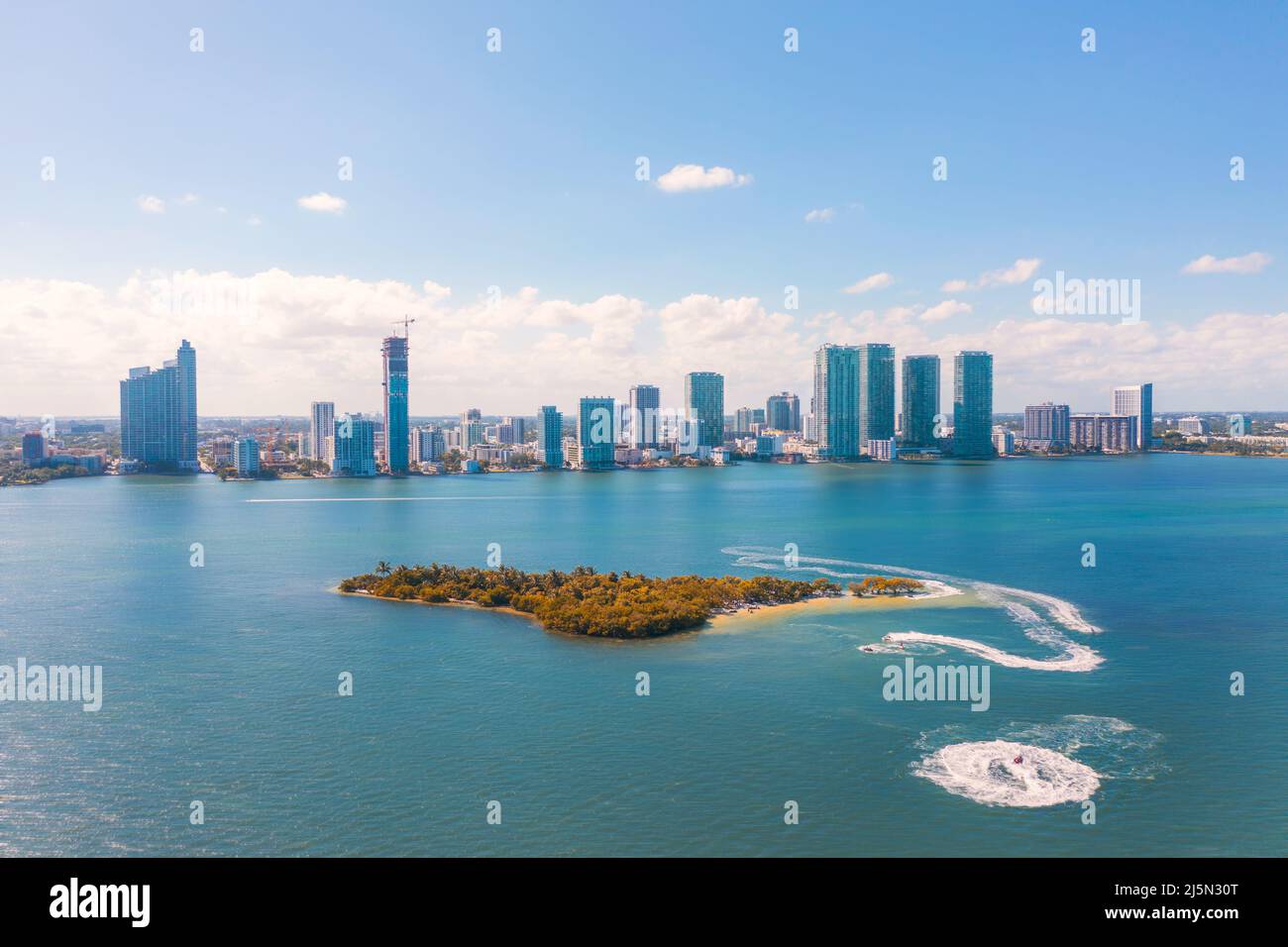 Small island in Miami Florida Stock Photo