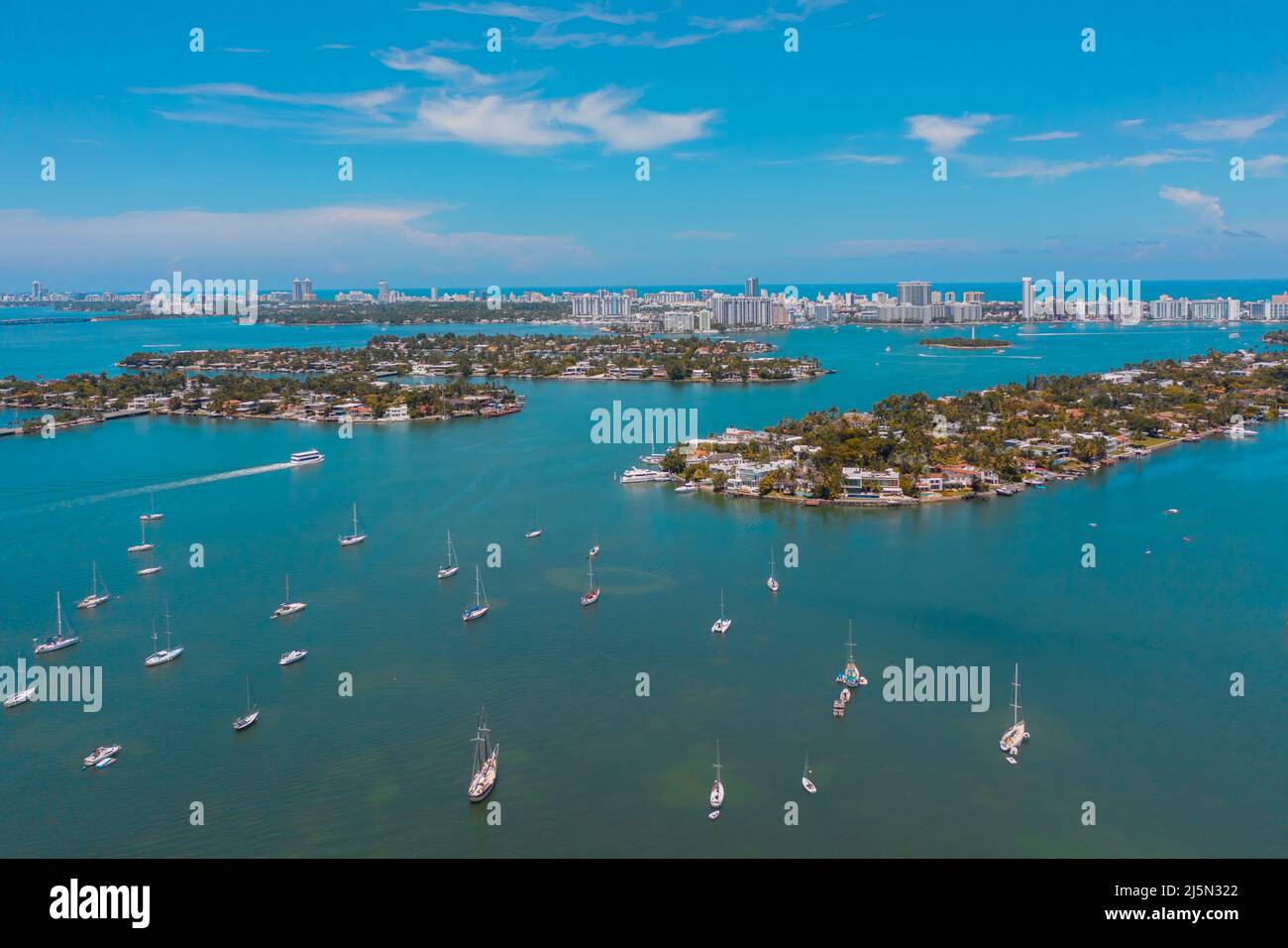 Islands in Miami Beach, Florida Stock Photo