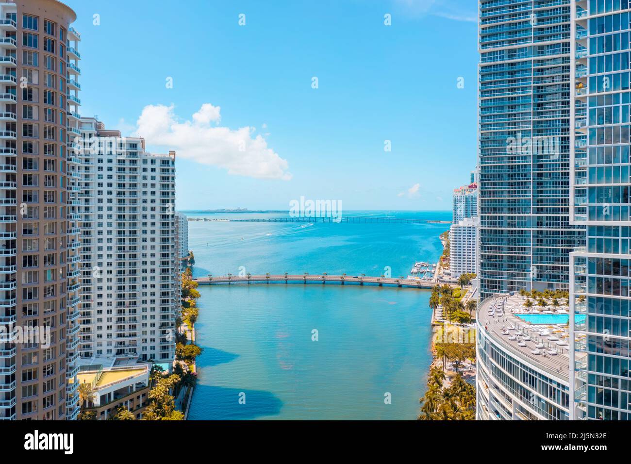 Skyscrapers in Miami, Florida Stock Photo