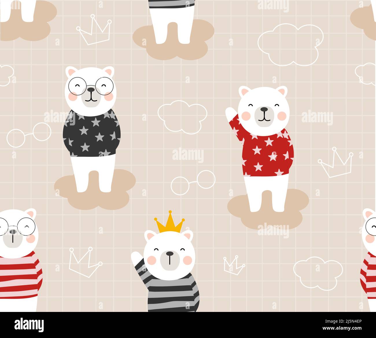 Polar bear seamless pattern Stock Vector Image & Art - Alamy