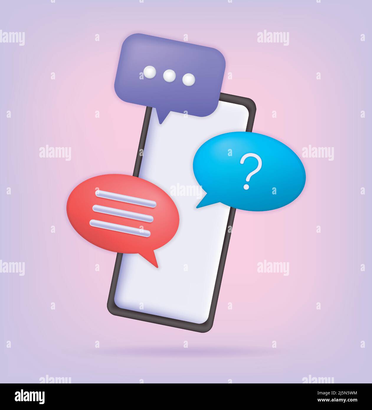 Smartphone with speech bubbles Stock Vector Image & Art - Alamy