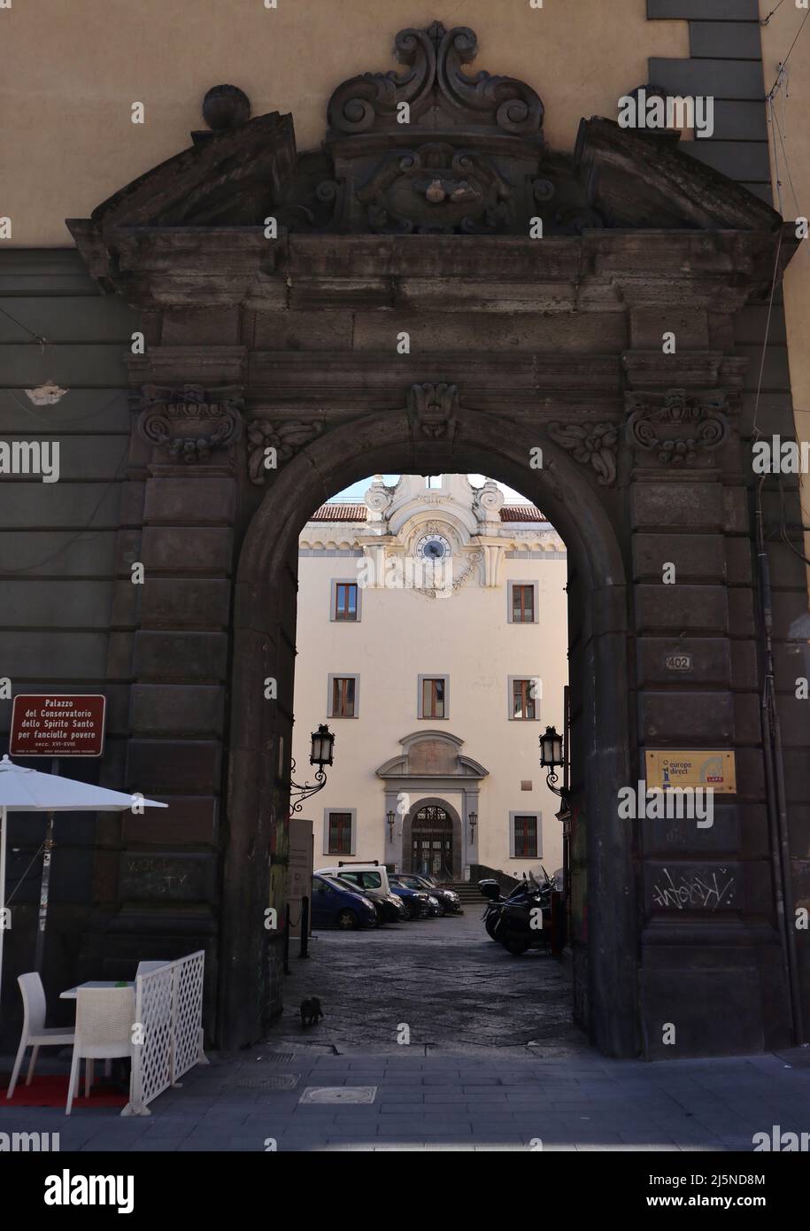 Napoli - Palazzo del Conservatorio dello Spirito Santo per fanciulle povere Stock Photo