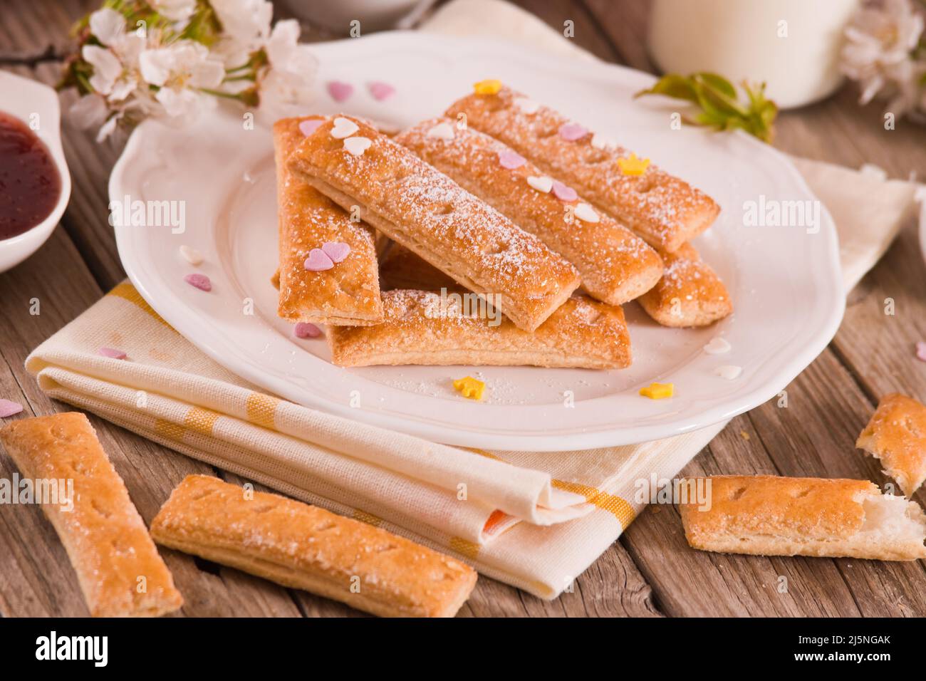 Puff pastry cookies. Stock Photo